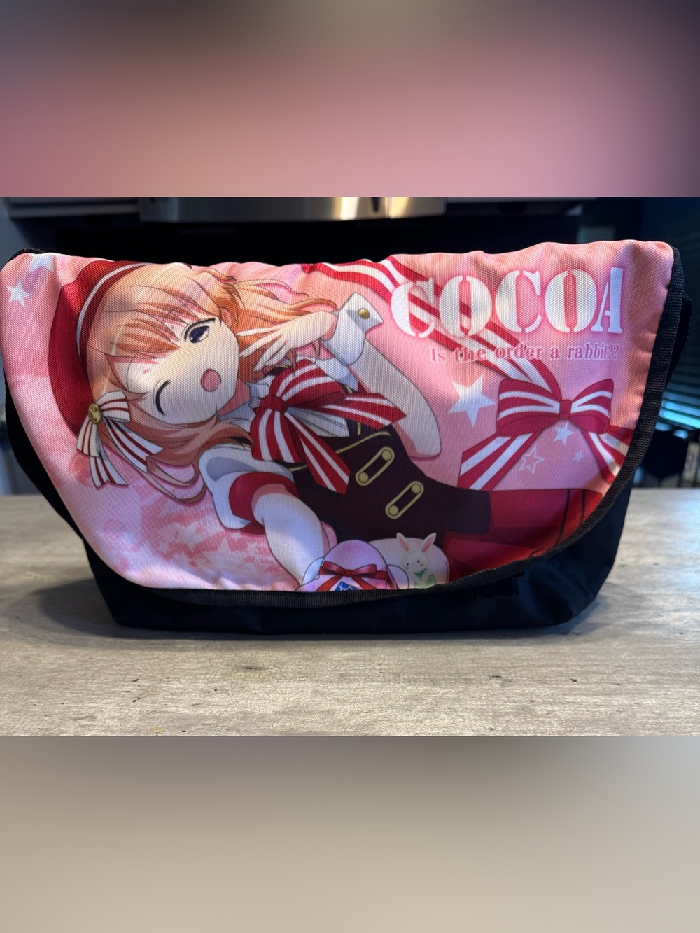 The Is the Order a Rabbit? Cocoa messenger bag by COSPA, featurin Cocoa Hoto EUC